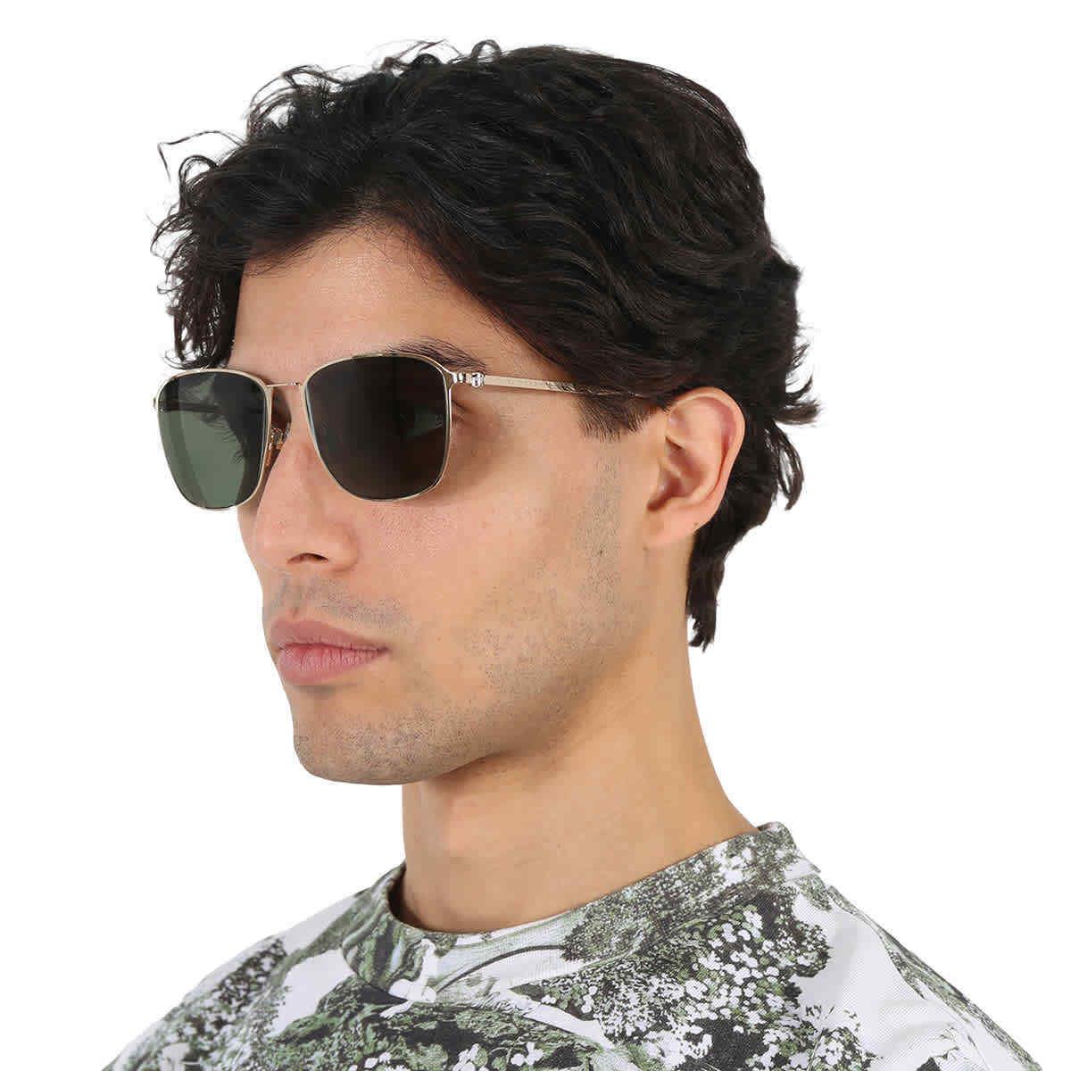 Hugo Boss Green Square Men`s Sunglasses Boss 1405/F/SK 0J5G/QT 59 Boss 1405/F/SK - Frame: Gold, Lens: Green