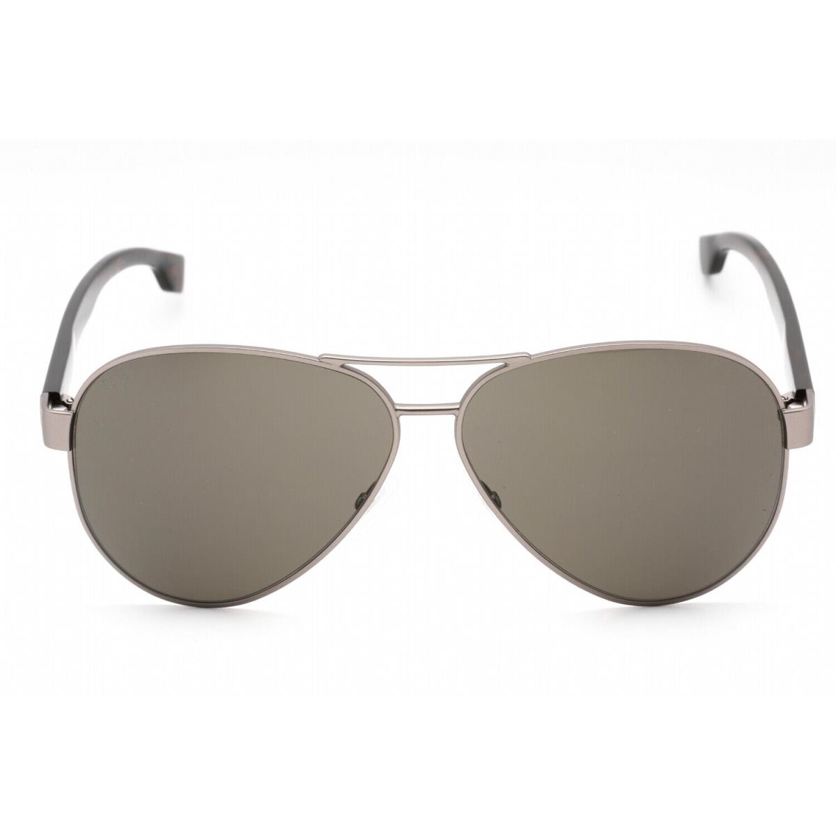 Hugo Boss Boss 1560/O/S 0R81 70 Sunglasses Matte Ruthenium Frame Brown Lens 63mm - Frame: Matte Ruthenium, Lens: Brown