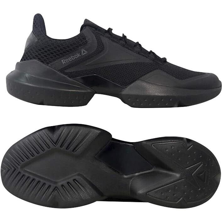 Reebok Split Fuel DV7013 Unisex Black Lace Up Running Shoes Size US 12 RBK239