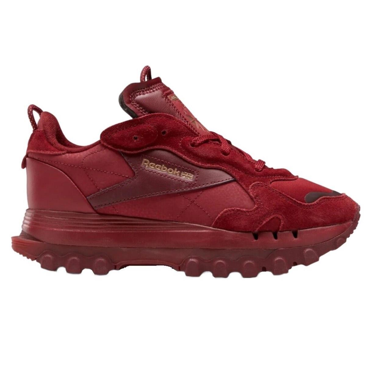 Reebok x Cardi B Classic Leather Womens Size 10.5 - H00683 Triathlon Red Shoes - Red, way: TRIATHLON RED/CLASSIC BURGUNDY/GOLDEN BRONZE