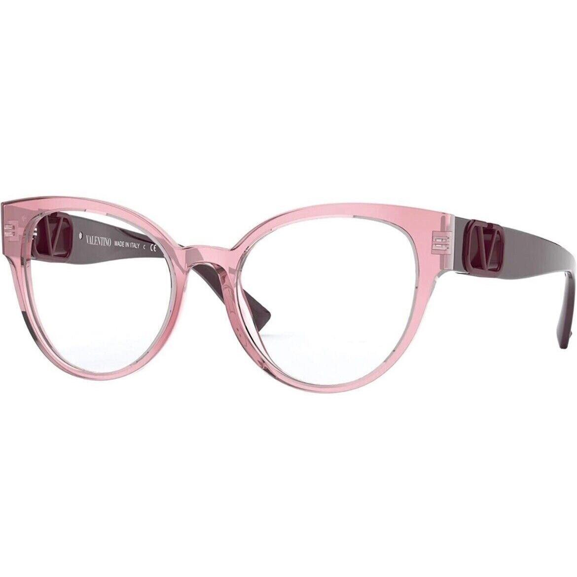 Valentino Eyeglasses VA3043 5147 Pink Full Rim Frame 52MM Rx-able
