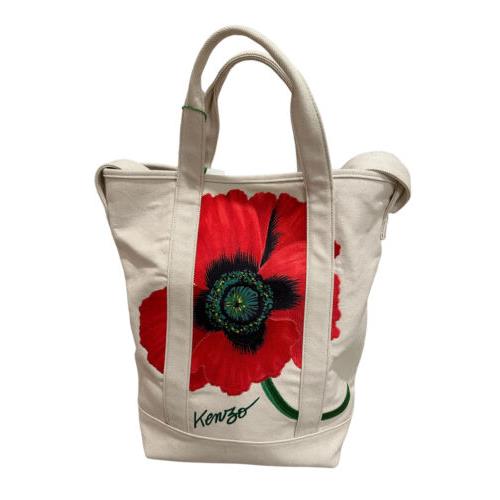 Kenzo Flower Cotton Canvas Tote Bag