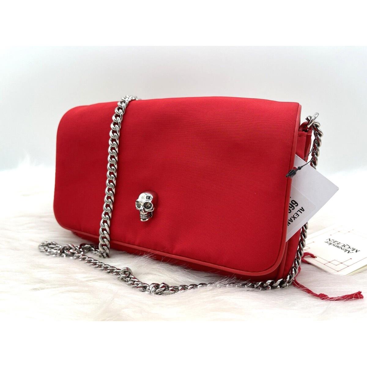 Alexander Mcqueen Small Skull Chain Shoulder Bag-lust Red