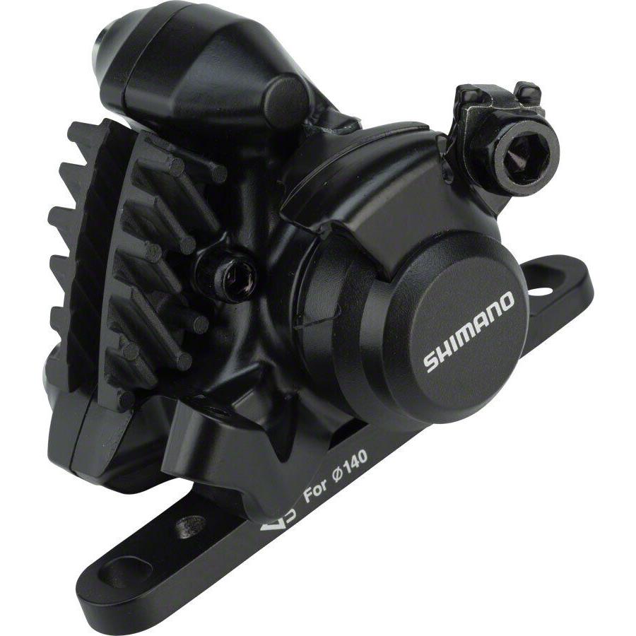 Shimano BR-RS305 Front Flat-mount Disc Brake Caliper with Resin Pads with Fins a