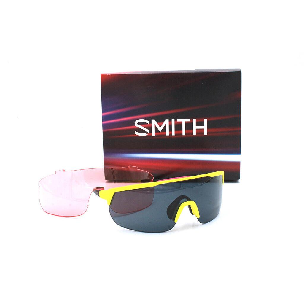 Smith Optics Trackstand Matte Citron Chromapop Black Lenses w/ Interchange Lens