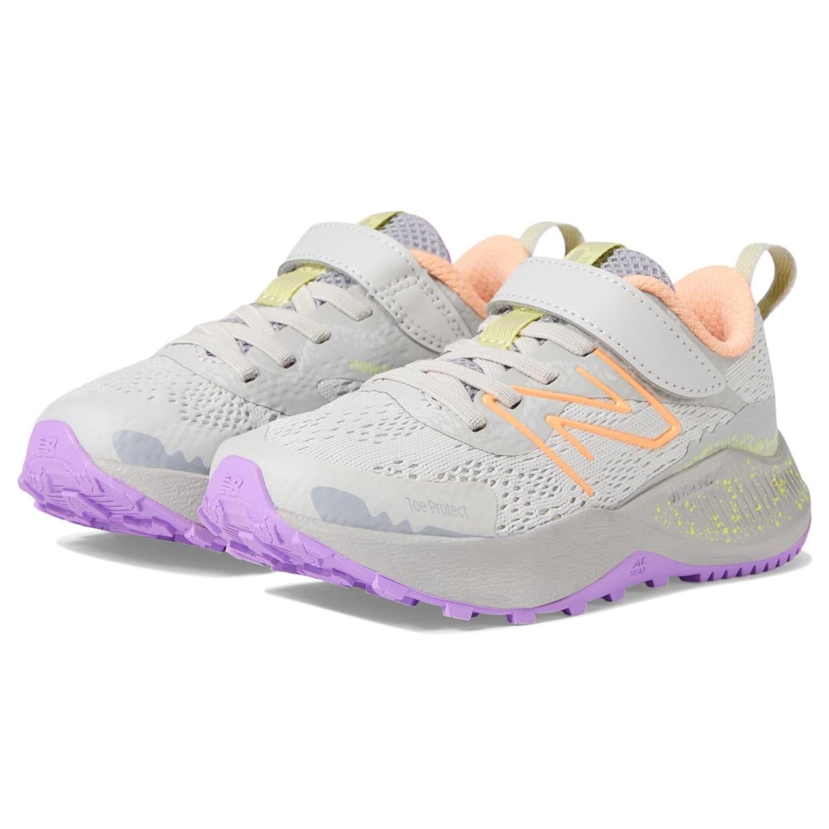 Girl`s Sneakers Athletic Shoes New Balance Kids Grey Matter/Guava Ice