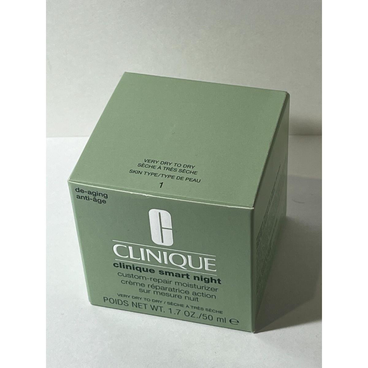 Clinique Smart Night Custom-repair Moisturizer Cream 1.7 oz/50 ml Very Dry Sk