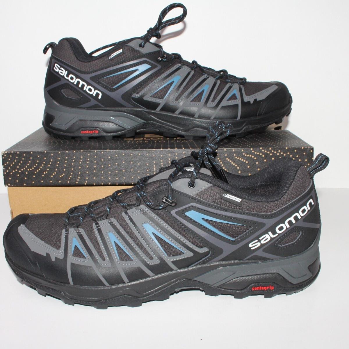 Salomon Men`s X Ultra Pioneer Waterproof Hiking Shoes Black Men s Size 14