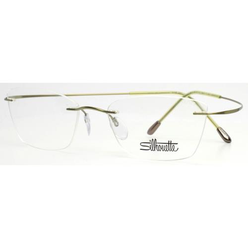 Silhouette 5515 CX 5540 Moss Womens Rectangle Rimless Eyeglasses 51-17-140