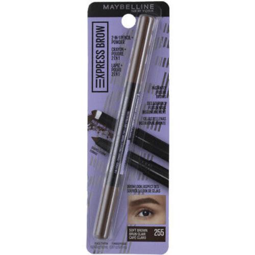 6 Pack Maybelline Express Brow 2-in-1 Pencil + Powder Soft Brown 255 0.003 oz