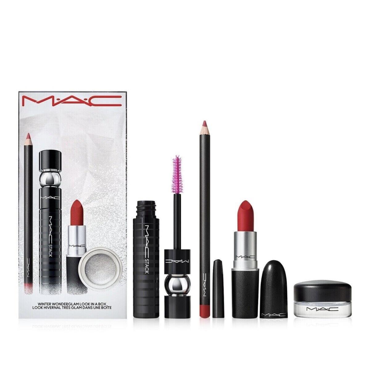 Mac Winter Wonderglam Makeup Look Holiday Gift 4 Pc Set In a Box 2023
