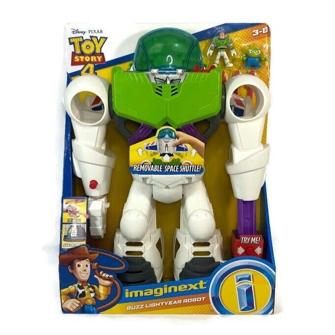 Imaginext Toy Story 4 Buzz Lightyear Robot - - Includes Buzz and Alien