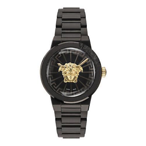 Versace Womens Medusa Infinite IP Black 38mm Bracelet Fashion Watch