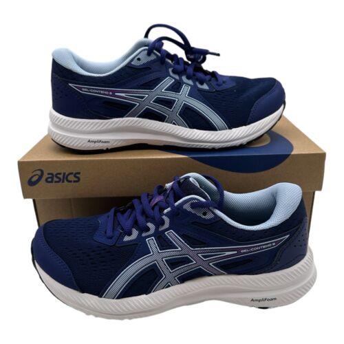 Women`s Asics Gel Contend 8 Running Shoes Sneakers Dive Blue/soft Sky Size 6 - Blue