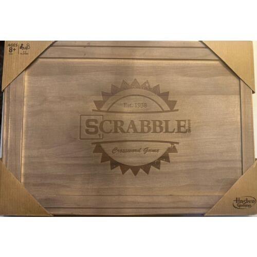 Scrabble Rustic Series Wooden Box Collectors Edition Board Game