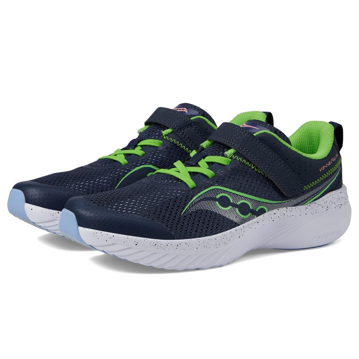 Children Unisex Shoes Saucony Kids Kinvara 14 A/c Little Kid/big Kid Navy/Green