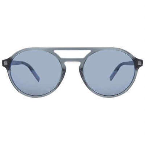Ermenegildo Zegna Smoke Gradient Round Men`s Sunglasses EZ0180 20C 54
