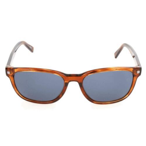 Ermenegildo Zegna Rectangular Sunglasses EZ0075 53V Blonde Havana 56mm 0075