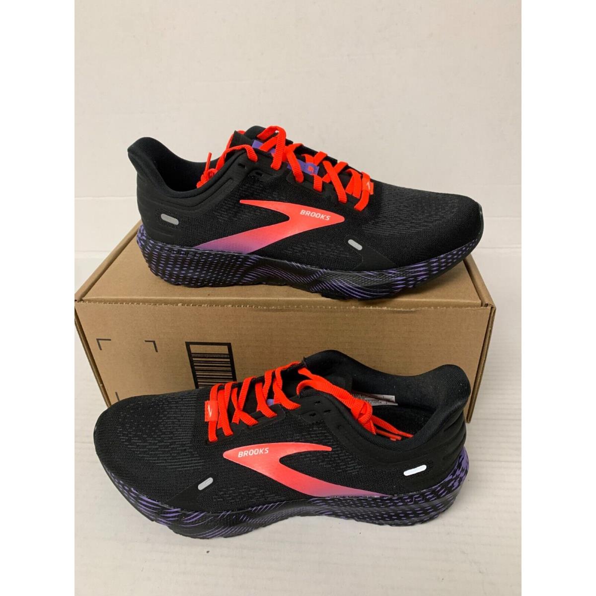 100 Brooks Launch 9 Neutral Running Shoe Black/coral/purple-us 9.5 Womens