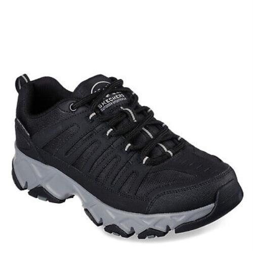 Men`s Skechers Relaxed Fit: Crossbar - Stilholt Hiking Shoe 51887-BKGY Black/gr