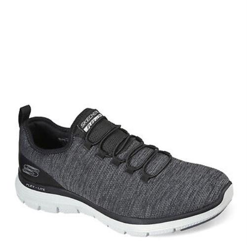 Men`s Skechers Flex Advantage 4.0 - Contributor Walking Shoe - Wide Width 23222 - Black/Grey