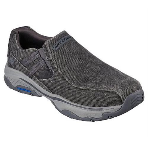 Skechers Craster Barrett Men`s Slip On Shoes - Charcoal