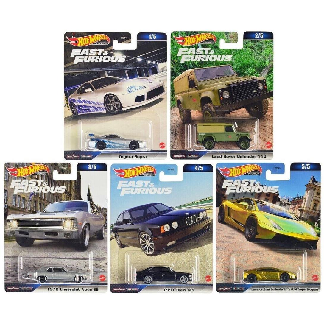 1/64 Hot Wheels Premium Car Culture 2023 Fast Furious Set of 5 HNW46-956D