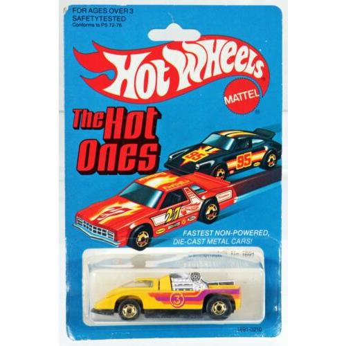 Hot Wheels Cannonade The Hot Ones 1691 Never Removed From Pack 1981 Yellow 1:64