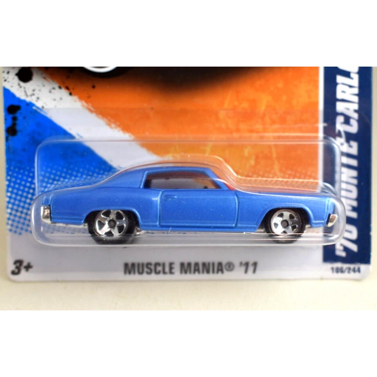 Hot Wheels 1970 Chevy Monte Carlo `11 Muscle Mania - Tampo Error - NO Side Tampo