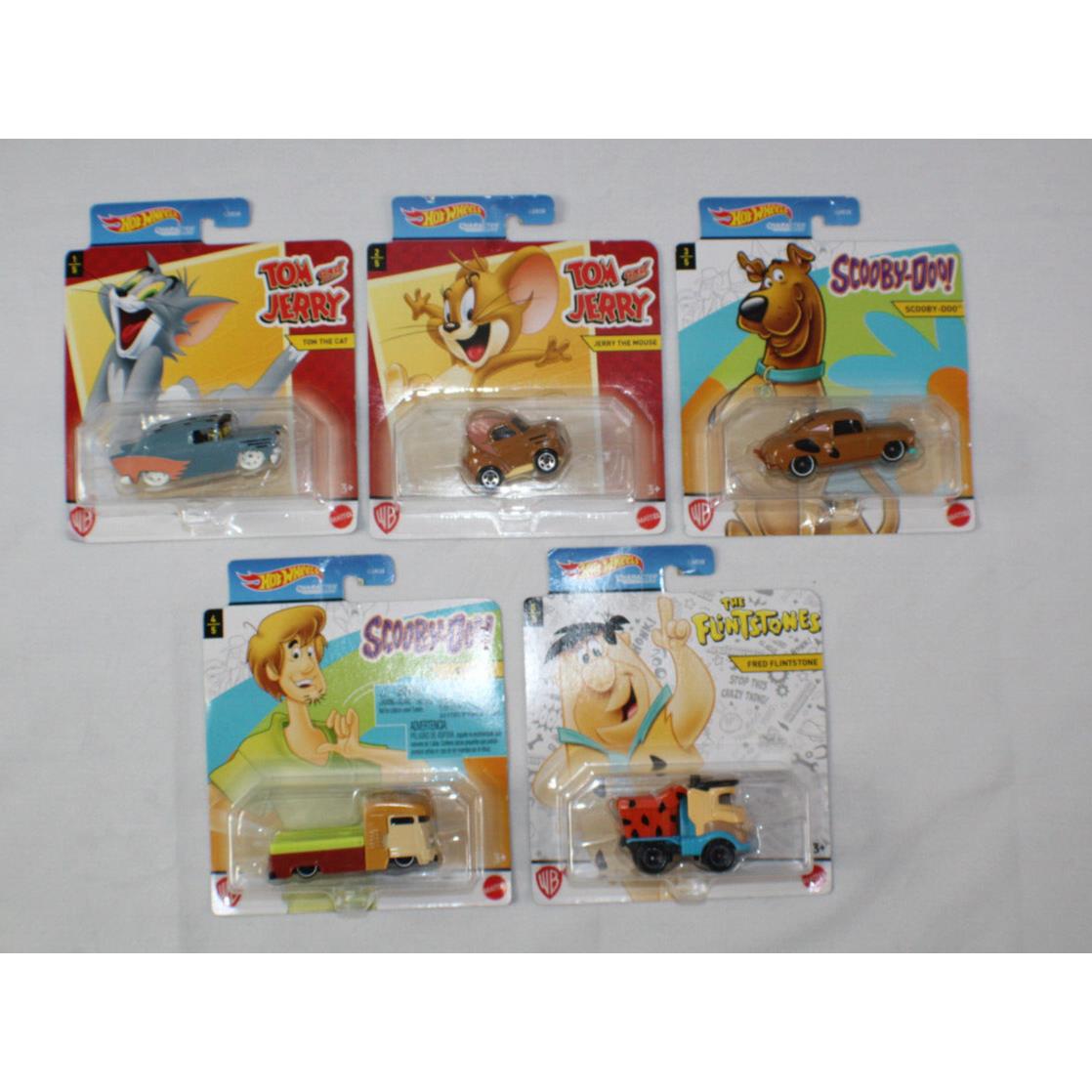 Hot Wheels Character Cars Complete Set Of Cartoons: Tom Jerry Scooby Doo Plus