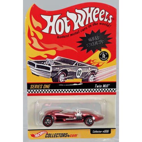 Hot Wheels Twin Mill Online Exclusive Series One 85511 Nrfp 2001 Red 1:64