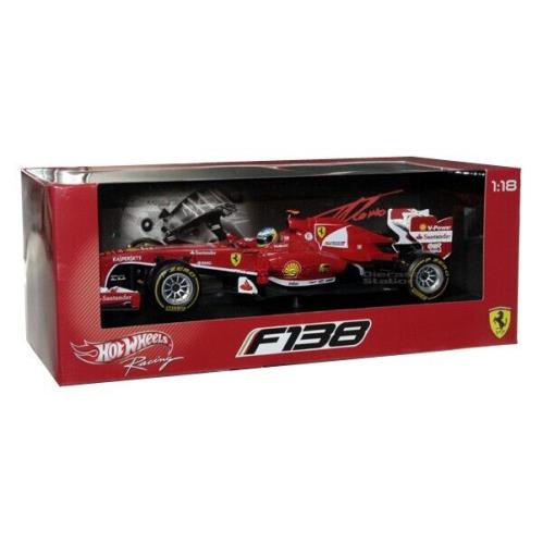 F1 2013 Ferrari F138 F. Alonso Formula 1 1/18 W/ Figure 3 Hot Wheels BCK14