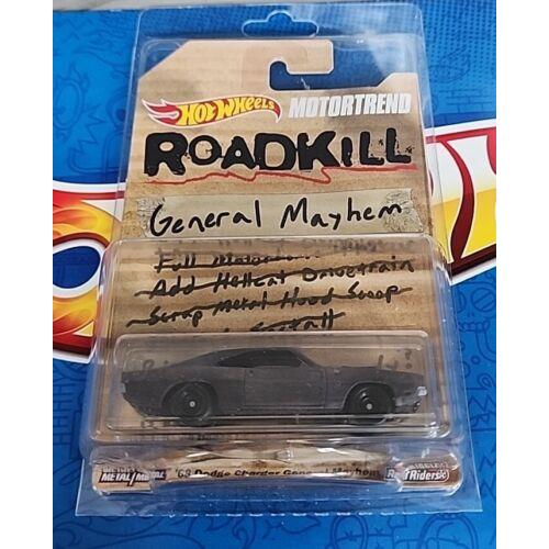 Hot Wheels Motor Trend Roadkill 68 Dodge Charger General Mayhem Real/riders 1/64