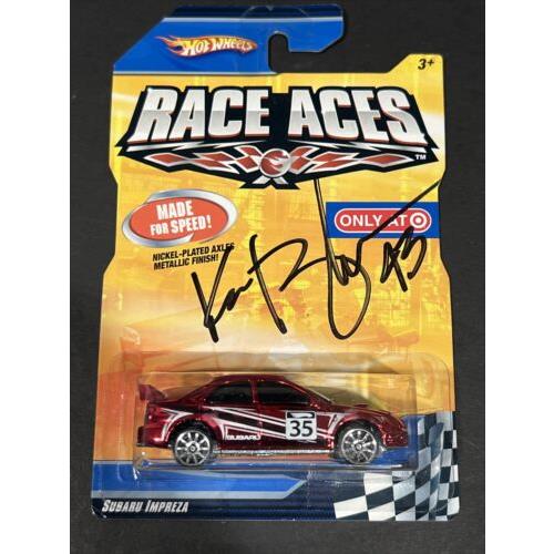 Hot Wheels Target Exclusive 2008 Race Aces Subaru Impreza Red Ken Block Signed