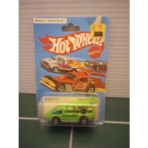 Hot Wheels Vintage 1976 Black Wheel Spoiler Sport Mint In Blister Pack