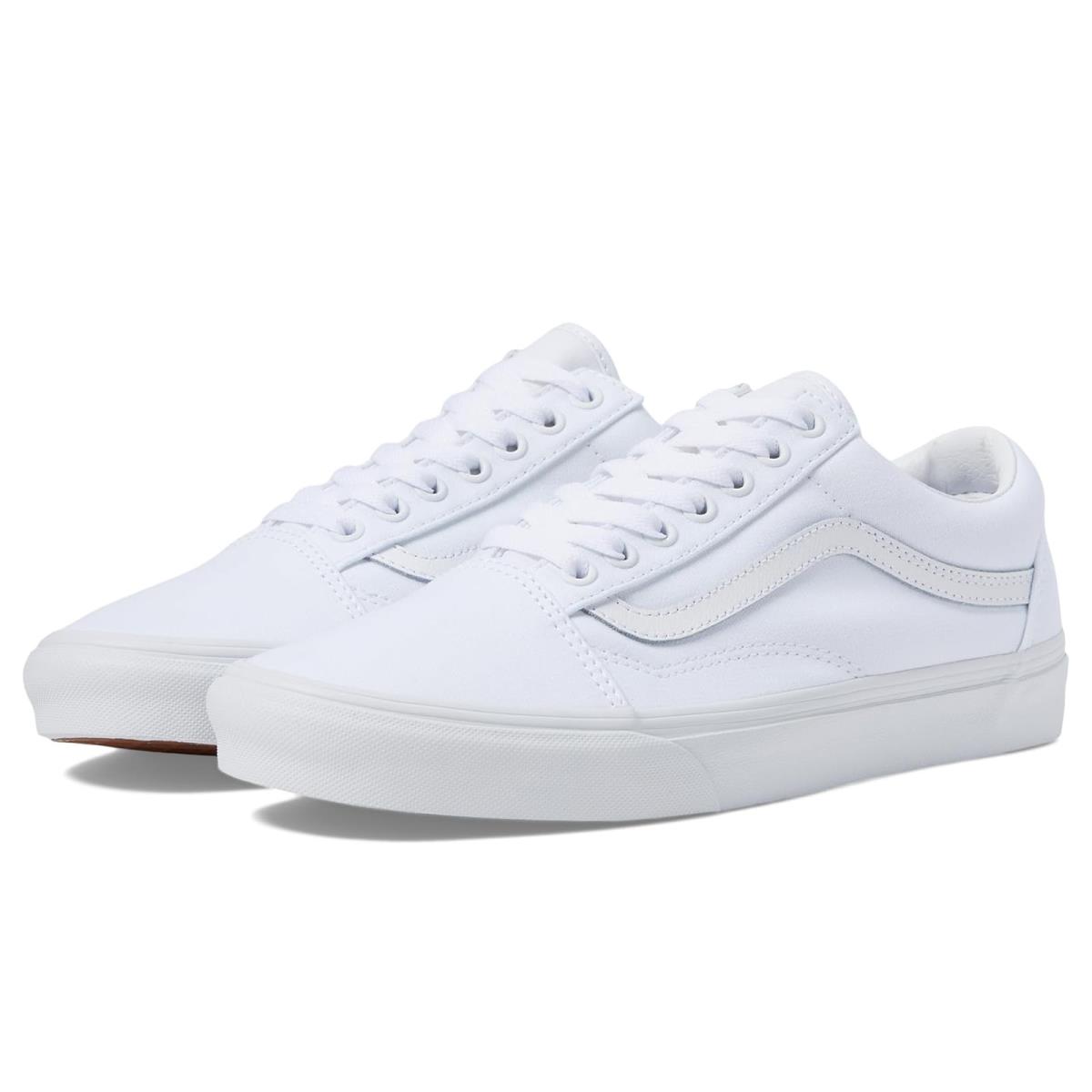 Unisex Sneakers Athletic Shoes Vans Old Skool Wide Canvas True White