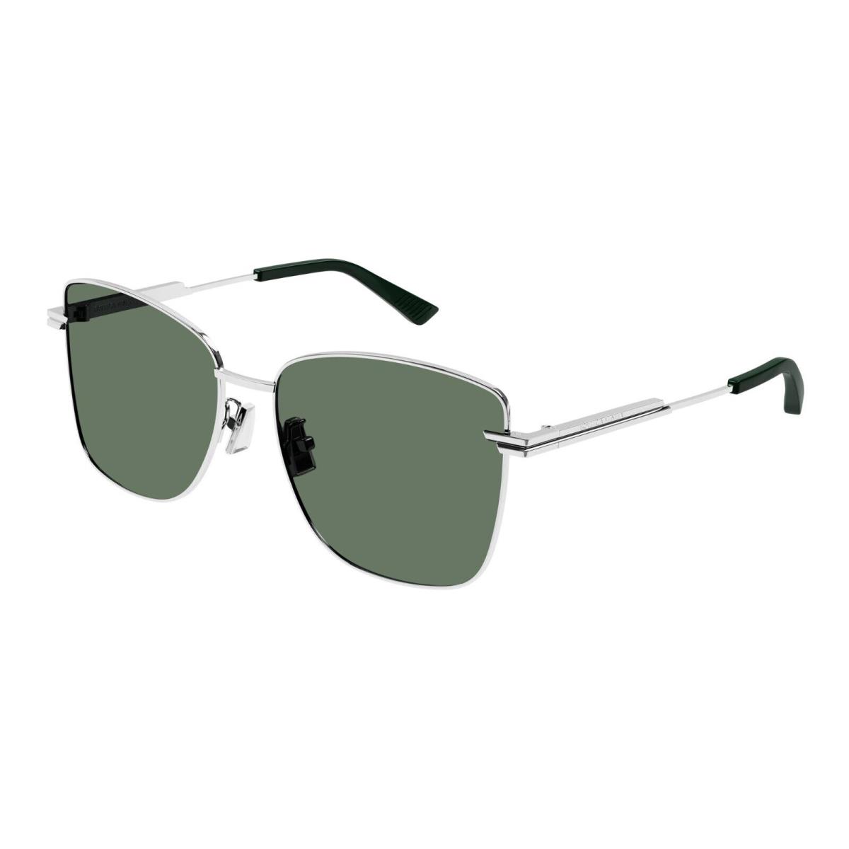 Bottega Veneta BV1237S Silver/grey Green 003 Sunglasses