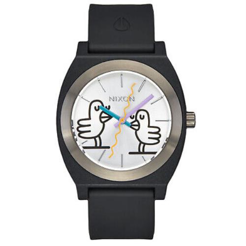 Nixon Women`s Time Teller Silver Dial Watch - A136-6000