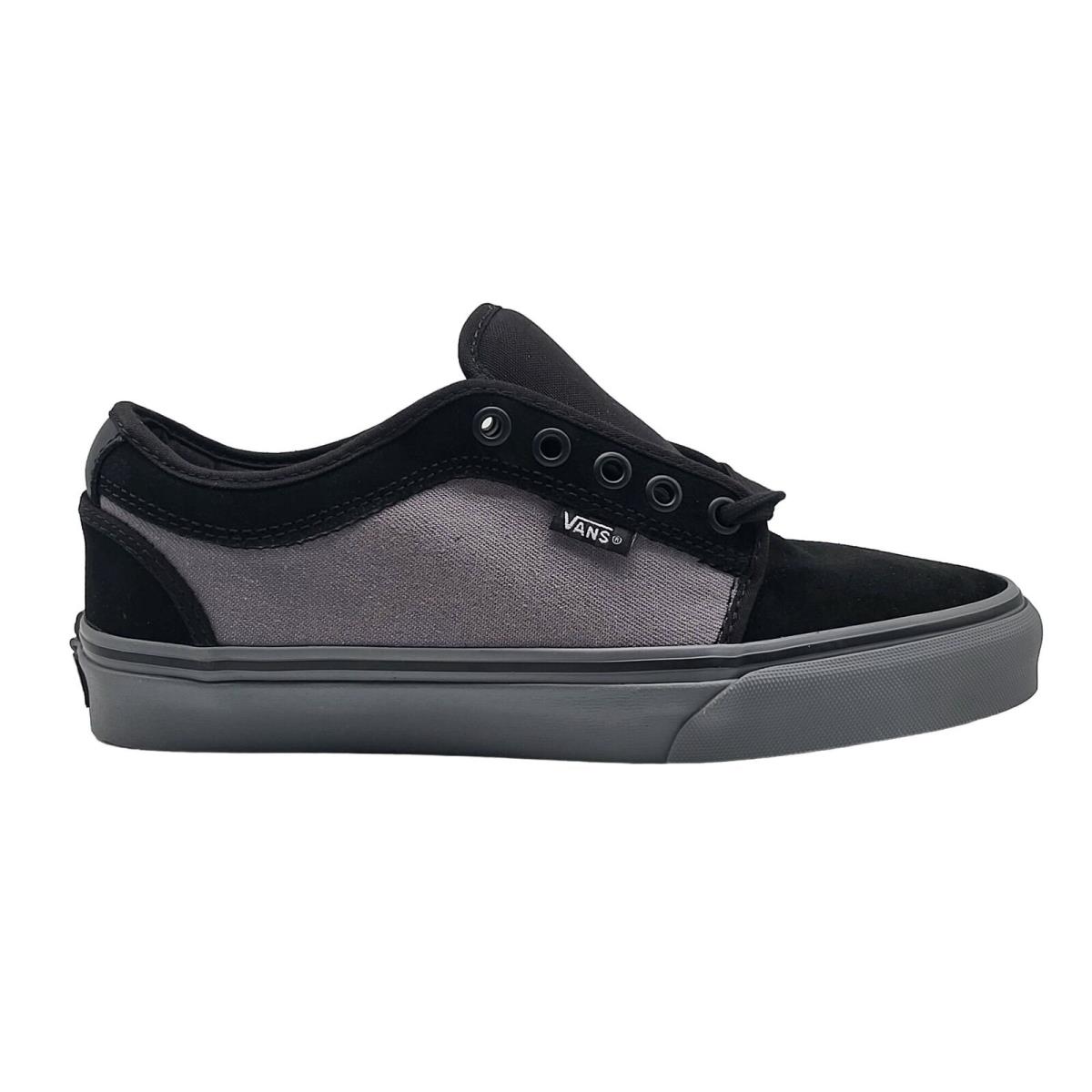 Vans Mens Classic Skate Chukka Denim Black Pewter Grey Shoes Size 6.5