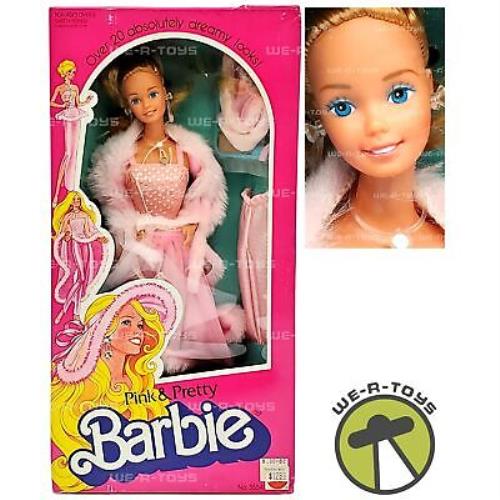 Barbie Pink Pretty Doll Vintage 1981 Mattel 3554 Nrfb