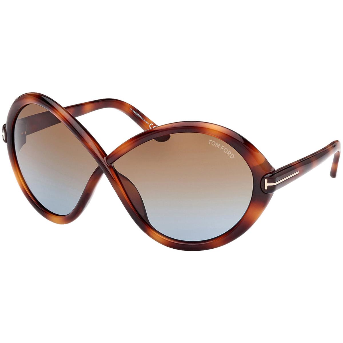 Tom Ford Jada Women`s Oversized Infinity Sunglasses - FT1070 - Made In Italy Blonde Havana/Brown (53F-68)