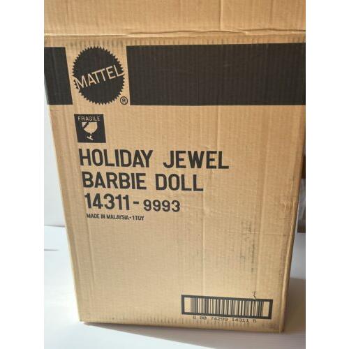 1995 Mattel Holiday Jewel Porcelain Barbie 14311 in Shipper Never Opened