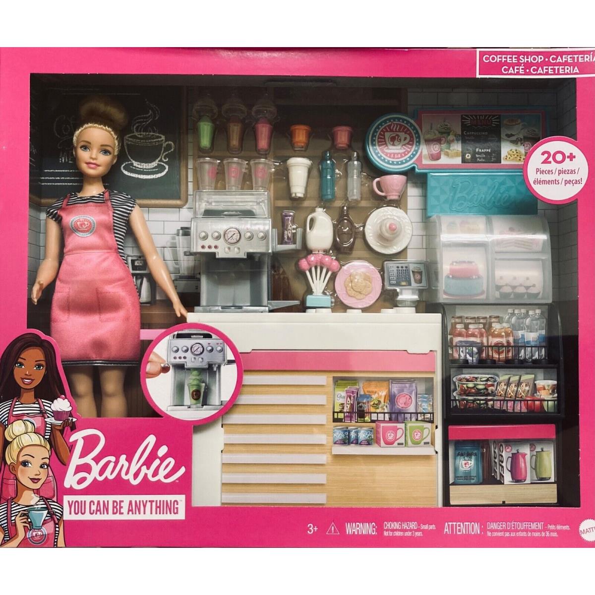 Mattel Barbie You Can Be Anything Coffee Shop Playset Blonde Doll Toy