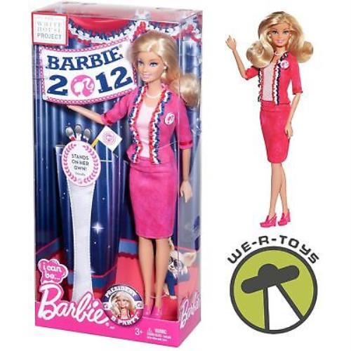 Barbie I Can Be President Doll The White House Project 2012 Mattel X5323 Nrfb