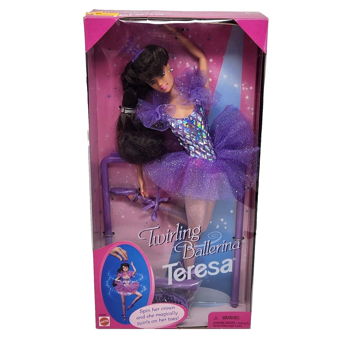 Vintage 1995 Twirling Ballerina Teresa Barbie Doll Mattel Box 15299