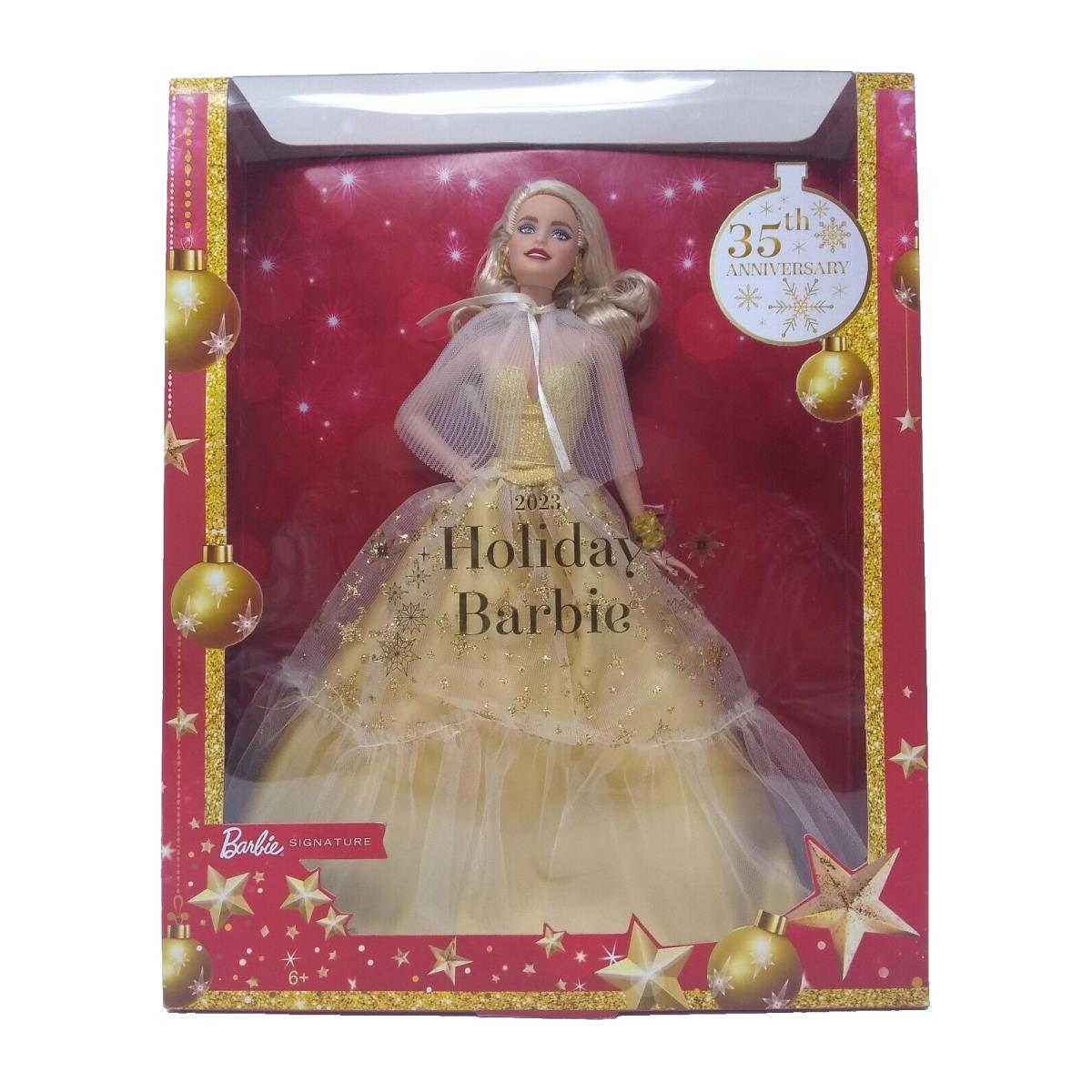 2023 Holiday Barbie Doll Blonde 35th Anniversary