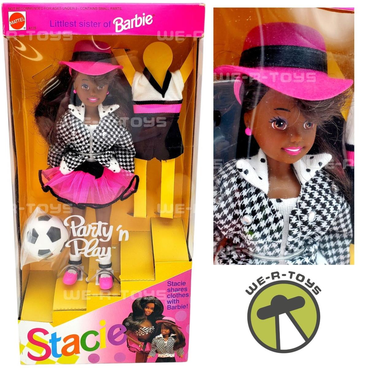 Barbie Party `n Play Stacie Doll Littlest Sister of Barbie African American Nrfb