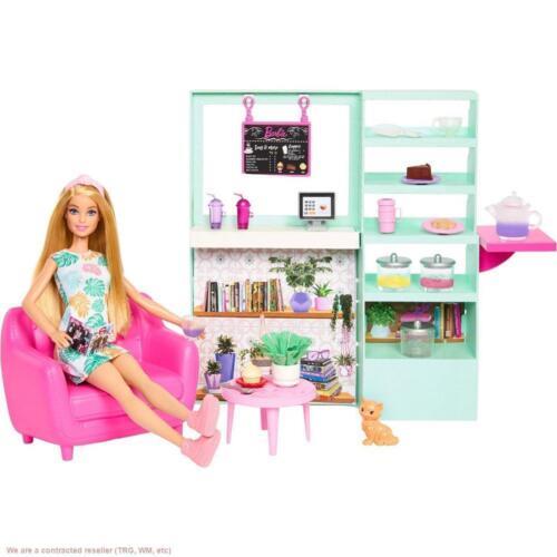 Barbie Cute `n` Cozy Cafe Doll and Playset 21 Accessories with Color Change
