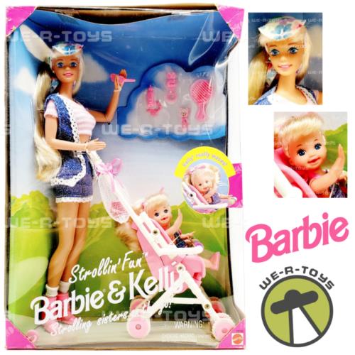 Strollin` Fun Barbie Kelly Dolls Playset 1995 Mattel 13742