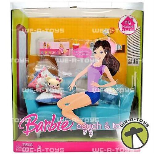 Barbie My House Couch and Table Furniture Set with Accessories Mattel L9481